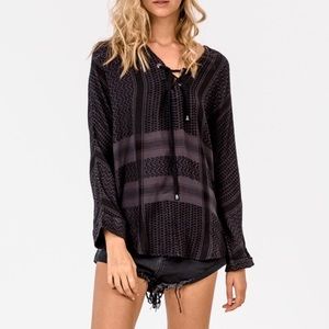 Rails Lily Onyx Jacquard Top